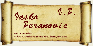 Vasko Peranović vizit kartica